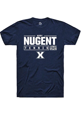 Abby Nugent  Xavier Musketeers Navy Blue Rally NIL Stacked Box Short Sleeve T Shirt