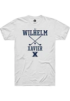 AJ Wilhelm  Xavier Musketeers White Rally NIL Sport Icon Short Sleeve T Shirt