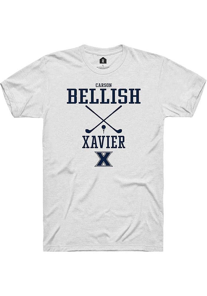 Carson Bellish  Xavier Musketeers White Rally NIL Sport Icon Short Sleeve T Shirt