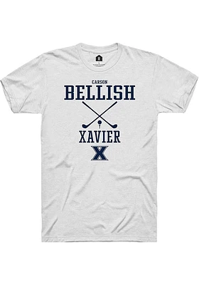 Carson Bellish  Xavier Musketeers White Rally NIL Sport Icon Short Sleeve T Shirt