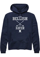 Carson Bellish  Rally Xavier Musketeers Mens Navy Blue NIL Sport Icon Long Sleeve Hoodie