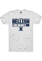 Carson Bellish  Xavier Musketeers White Rally NIL Stacked Box Short Sleeve T Shirt