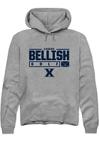 Carson Bellish  Rally Xavier Musketeers Mens Graphite NIL Stacked Box Long Sleeve Hoodie