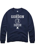 Jamison Gordon  Rally Xavier Musketeers Mens Navy Blue NIL Sport Icon Long Sleeve Crew Sweatshir..