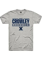 Kirra Crowley  Xavier Musketeers Ash Rally NIL Stacked Box Short Sleeve T Shirt