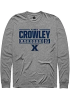 Kirra Crowley  Xavier Musketeers Graphite Rally NIL Stacked Box Long Sleeve T Shirt