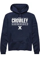 Kirra Crowley  Rally Xavier Musketeers Mens Navy Blue NIL Stacked Box Long Sleeve Hoodie