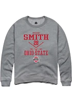 William Smith  Rally Ohio State Buckeyes Mens Graphite NIL Sport Icon Long Sleeve Crew Sweatshir..