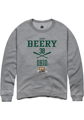 Adam Beery Rally Ohio Bobcats Mens NIL Sport Icon Long Sleeve Crew Sweatshirt