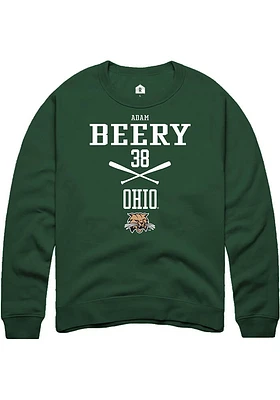 Adam Beery Rally Ohio Bobcats Mens NIL Sport Icon Long Sleeve Crew Sweatshirt