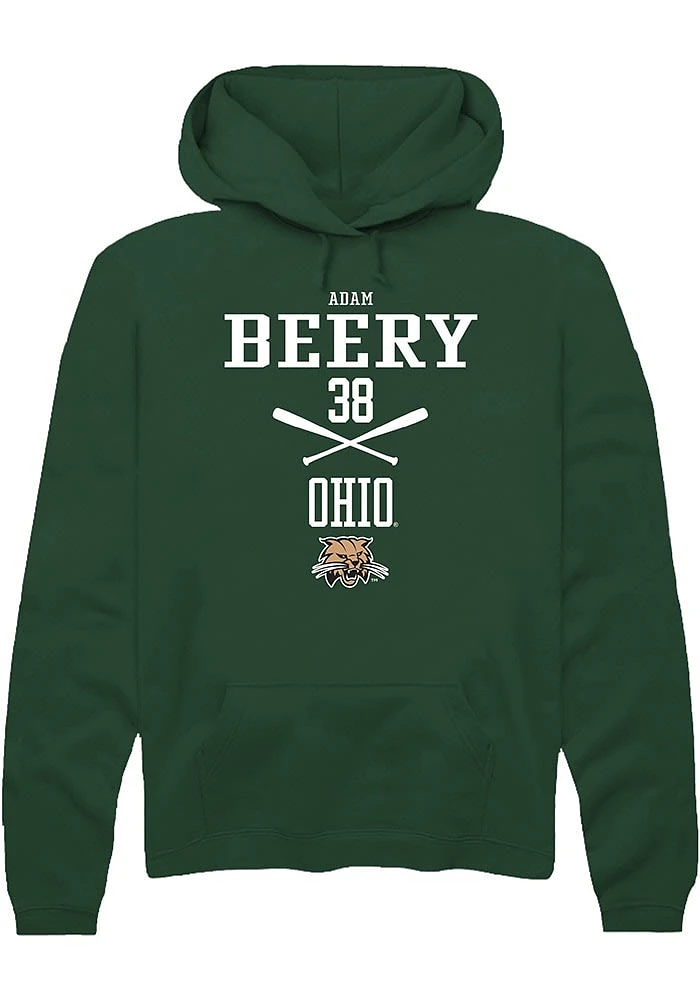 Adam Beery Rally Ohio Bobcats Mens NIL Sport Icon Long Sleeve Hoodie