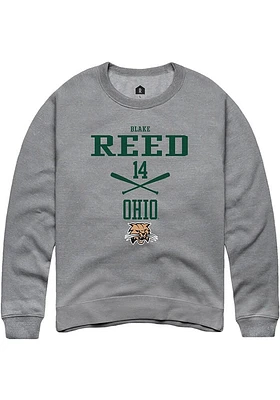 Blake Reed  Rally Ohio Bobcats Mens Graphite NIL Sport Icon Long Sleeve Crew Sweatshirt