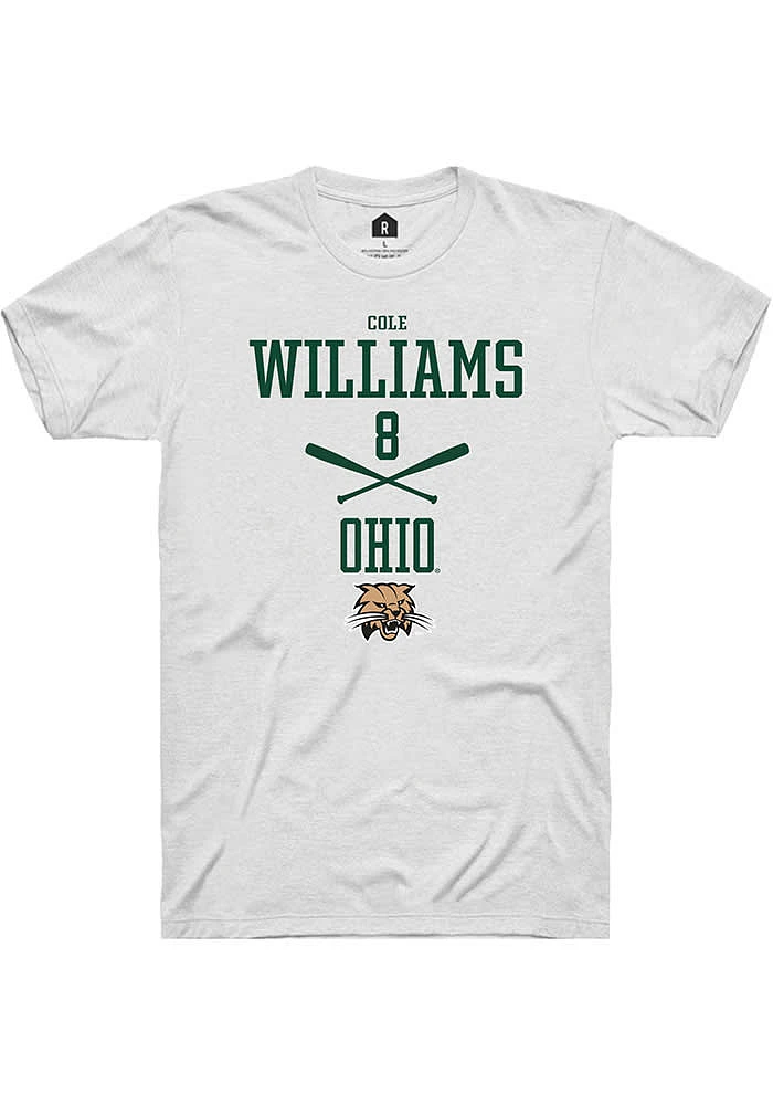 Cole Williams Ohio Bobcats Rally NIL Sport Icon Short Sleeve T Shirt