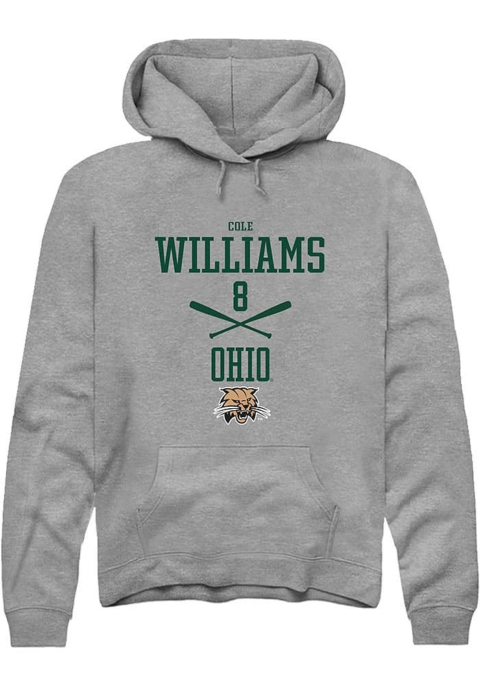 Cole Williams  Rally Ohio Bobcats Mens Graphite NIL Sport Icon Long Sleeve Hoodie