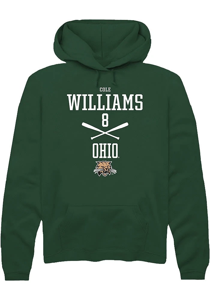 Cole Williams Rally Ohio Bobcats Mens NIL Sport Icon Long Sleeve Hoodie