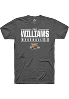 Cole Williams  Ohio Bobcats Dark Grey Rally NIL Stacked Box Short Sleeve T Shirt