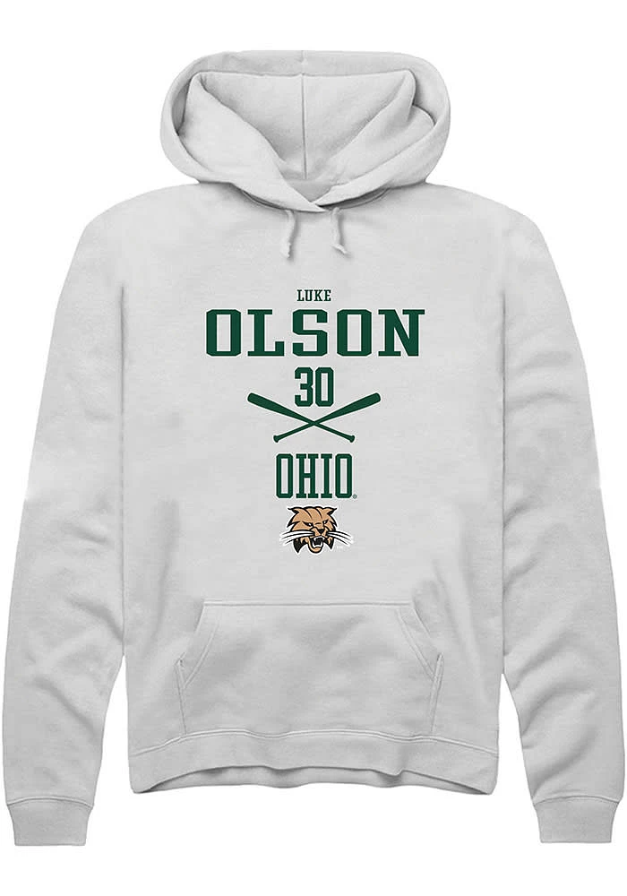 Luke Olson Rally Ohio Bobcats Mens NIL Sport Icon Long Sleeve Hoodie