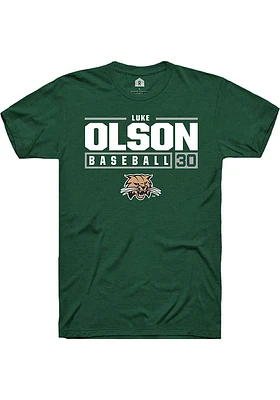 Luke Olson Ohio Bobcats Rally NIL Stacked Box Short Sleeve T Shirt