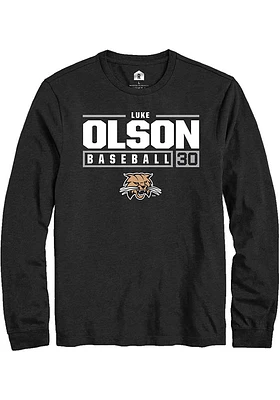 Luke Olson Ohio Bobcats Rally NIL Stacked Box Long Sleeve T Shirt