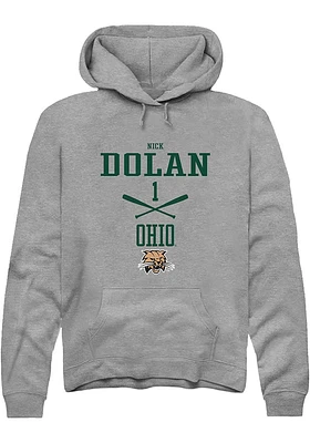 Nick Dolan  Rally Ohio Bobcats Mens Graphite NIL Sport Icon Long Sleeve Hoodie