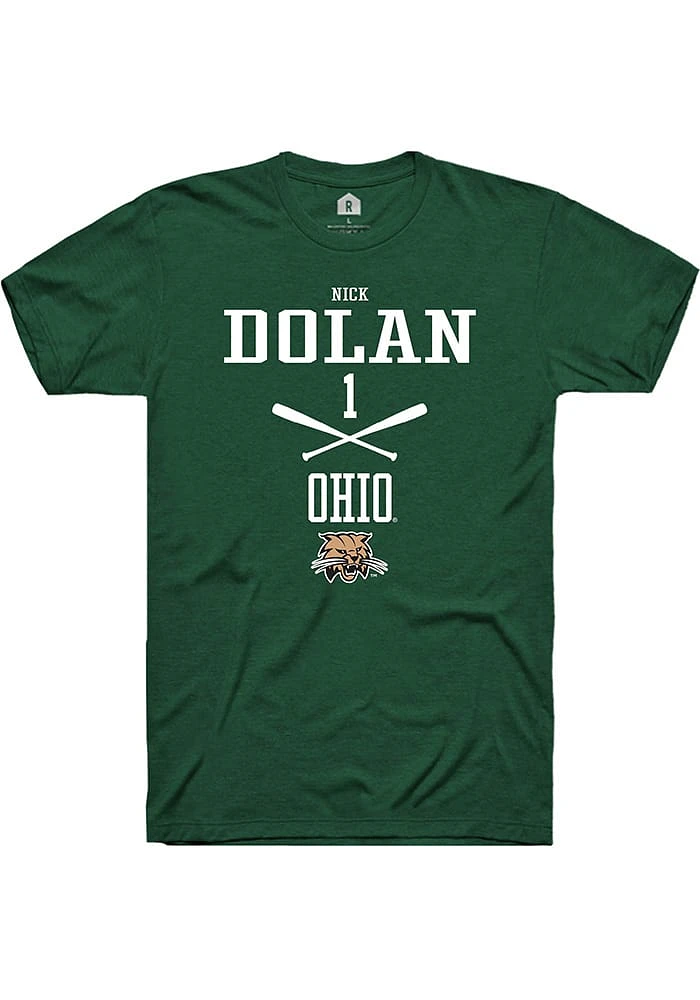 Nick Dolan Ohio Bobcats Rally NIL Sport Icon Short Sleeve T Shirt