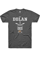 Nick Dolan  Ohio Bobcats Dark Grey Rally NIL Sport Icon Short Sleeve T Shirt