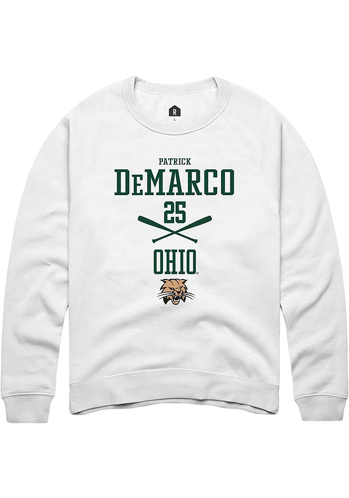 Patrick DeMarco Rally Ohio Bobcats Mens NIL Sport Icon Long Sleeve Crew Sweatshirt