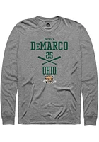 Patrick DeMarco  Ohio Bobcats Graphite Rally NIL Sport Icon Long Sleeve T Shirt