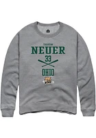 Trenton Neuer  Rally Ohio Bobcats Mens Graphite NIL Sport Icon Long Sleeve Crew Sweatshirt