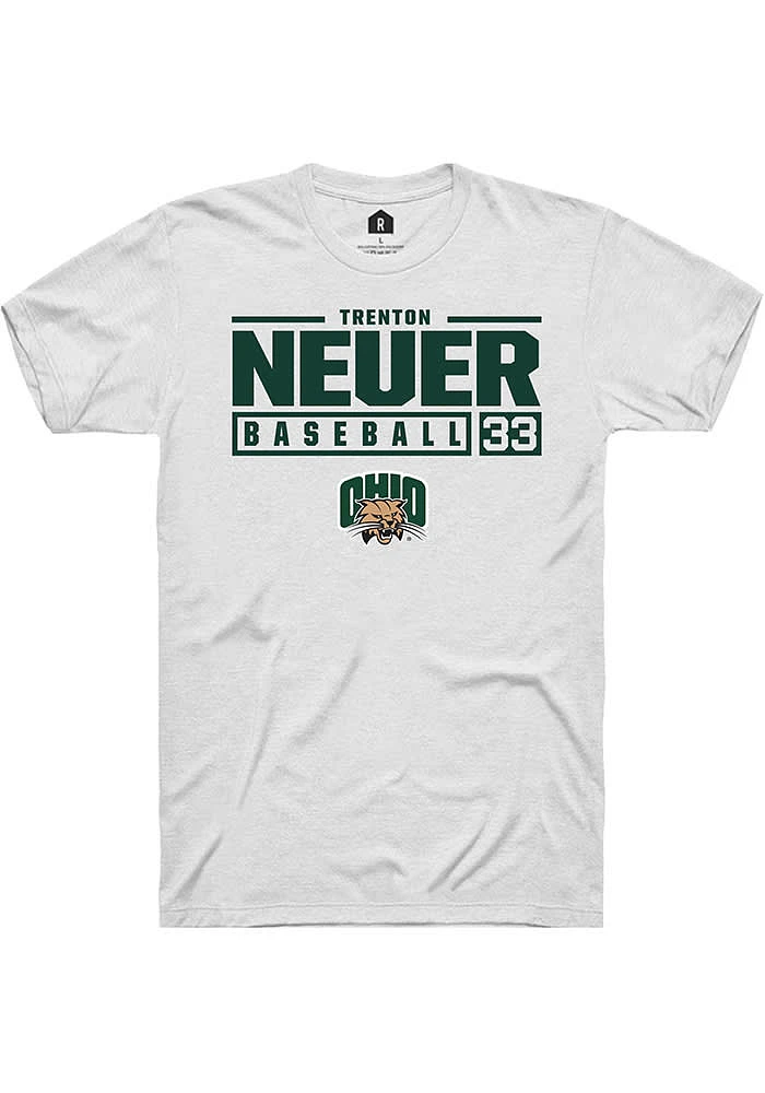 Trenton Neuer Ohio Bobcats Rally NIL Stacked Box Short Sleeve T Shirt