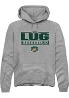 Wes Lug  Rally Ohio Bobcats Mens Graphite NIL Stacked Box Long Sleeve Hoodie