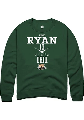 Annie Ryan Rally Ohio Bobcats Mens NIL Sport Icon Long Sleeve Crew Sweatshirt