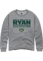 Annie Ryan  Rally Ohio Bobcats Mens Graphite NIL Stacked Box Long Sleeve Crew Sweatshirt