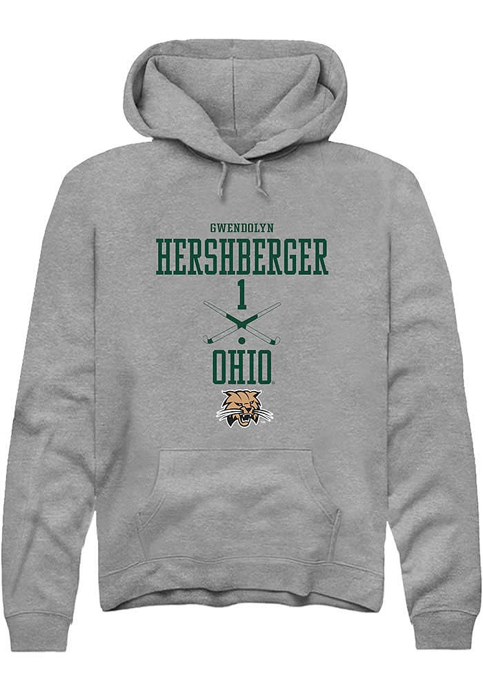 Gwendolyn Hershberger  Rally Ohio Bobcats Mens Graphite NIL Sport Icon Long Sleeve Hoodie