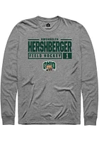 Gwendolyn Hershberger  Ohio Bobcats Graphite Rally NIL Stacked Box Long Sleeve T Shirt