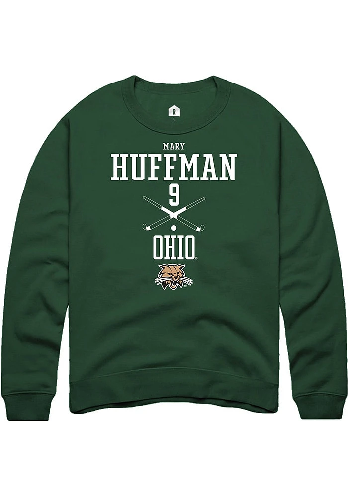 Mary Huffman Rally Ohio Bobcats Mens NIL Sport Icon Long Sleeve Crew Sweatshirt