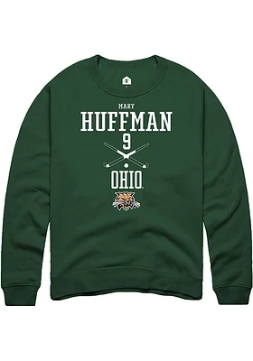 Mary Huffman Rally Ohio Bobcats Mens NIL Sport Icon Long Sleeve Crew Sweatshirt