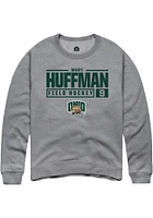 Mary Huffman  Rally Ohio Bobcats Mens Graphite NIL Stacked Box Long Sleeve Crew Sweatshirt