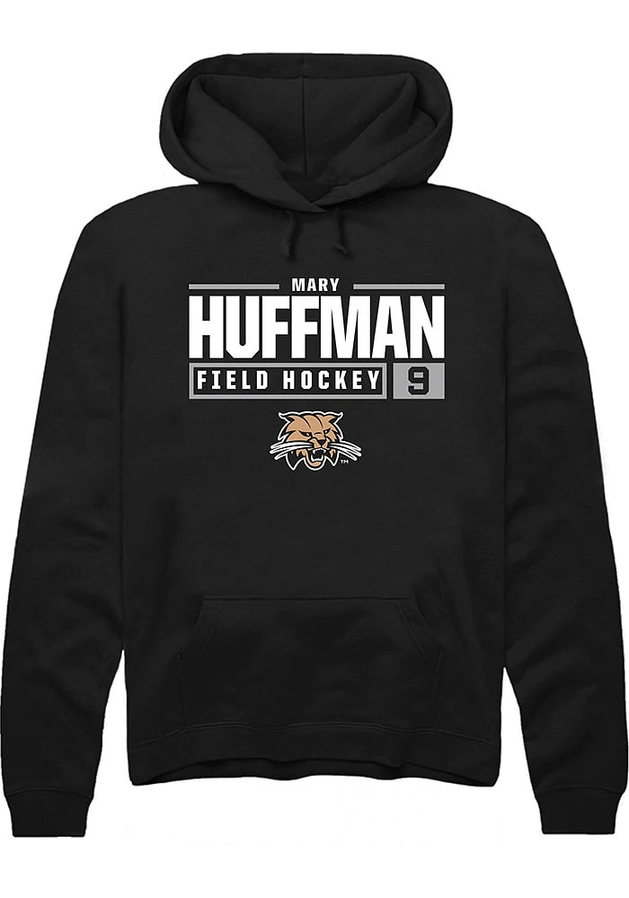 Mary Huffman Rally Ohio Bobcats Mens NIL Stacked Box Long Sleeve Hoodie