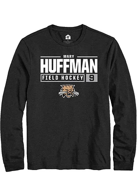 Mary Huffman Ohio Bobcats Rally NIL Stacked Box Long Sleeve T Shirt