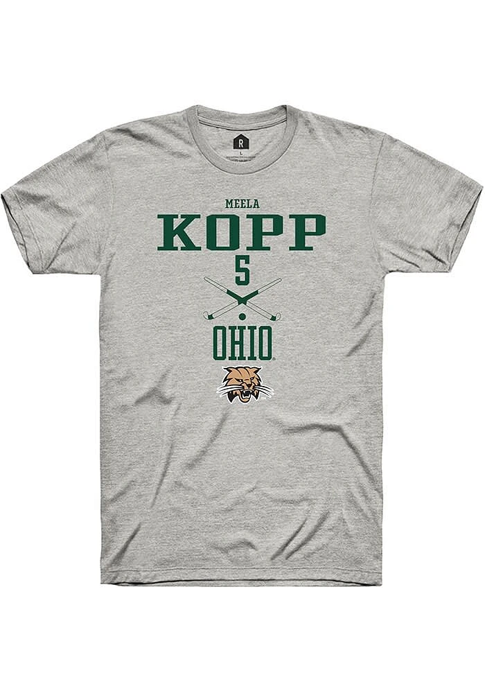 Meela Kopp Ohio Bobcats Ash Rally NIL Sport Icon Short Sleeve T Shirt