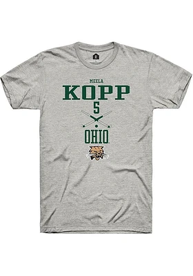 Meela Kopp  Ohio Bobcats Ash Rally NIL Sport Icon Short Sleeve T Shirt