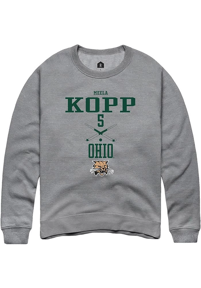 Meela Kopp Rally Ohio Bobcats Mens Graphite NIL Sport Icon Long Sleeve Crew Sweatshirt
