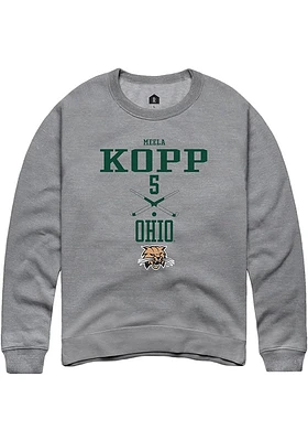 Meela Kopp  Rally Ohio Bobcats Mens Graphite NIL Sport Icon Long Sleeve Crew Sweatshirt