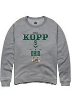 Meela Kopp  Rally Ohio Bobcats Mens Graphite NIL Sport Icon Long Sleeve Crew Sweatshirt