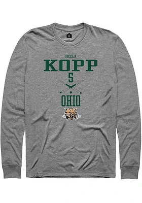 Meela Kopp  Ohio Bobcats Graphite Rally NIL Sport Icon Long Sleeve T Shirt