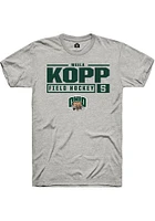 Meela Kopp  Ohio Bobcats Ash Rally NIL Stacked Box Short Sleeve T Shirt
