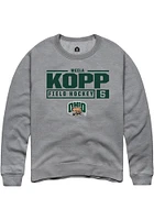 Meela Kopp  Rally Ohio Bobcats Mens Graphite NIL Stacked Box Long Sleeve Crew Sweatshirt