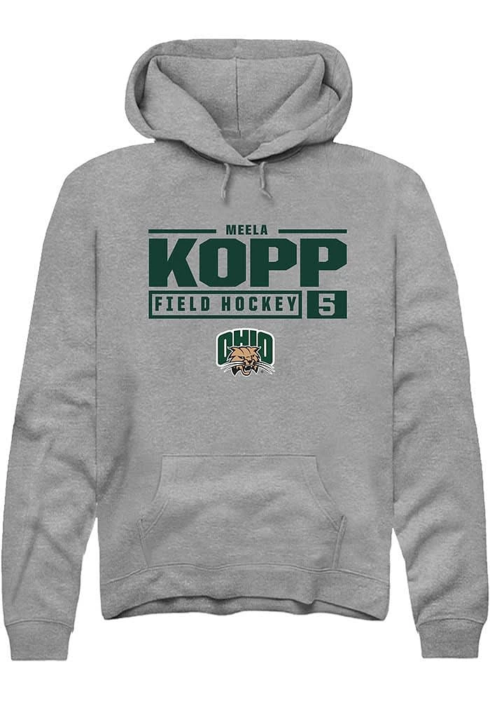 Meela Kopp Rally Ohio Bobcats Mens Graphite NIL Stacked Box Long Sleeve Hoodie