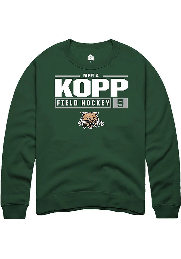 Meela Kopp Rally Ohio Bobcats Mens NIL Stacked Box Long Sleeve Crew Sweatshirt